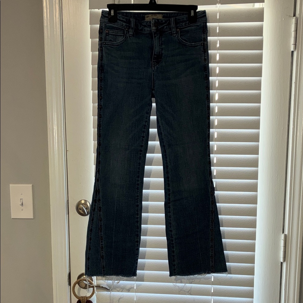 Free People Dark Indigo Flare Jeans